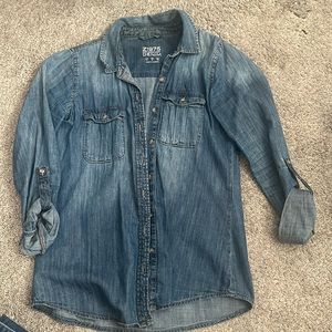 Zara denim button down